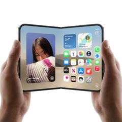 The iPhone Duo, Apple's first foldable phone, unveiled Wednesday at the company's Cupertino event