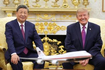 President Xi Jinping and President Trump in the Oval Office during the state visit