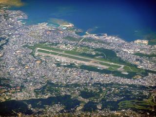Marine Corps Air Station Futenma, in the centre of the city of Ginowan, Okinawa, seen from the air on May 26, 2010
