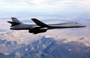 A B-1B Lancer bomber of the United States Air Force, in a file photograph from March 2003