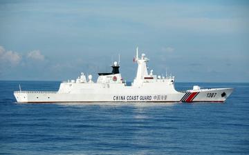 A China Coast Guard ship at sea